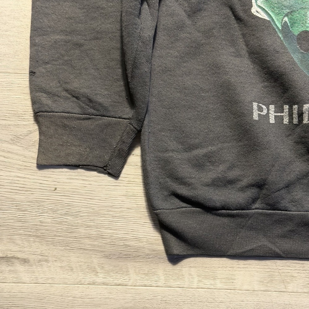 Vintage 90s Philadelphia Eagles Crewneck Sweatshirt USA Logo Athletic L NFL Fade - Picture 5 of 9
